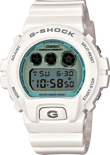 G-Shock DW6900PL-7 Polarized White & Steel Watch