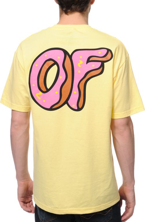 Odd Future New OF Donut Yellow Tee Shirt