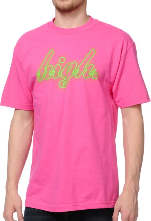 Odd Future High Pink & Neon Green Tee Shirt
