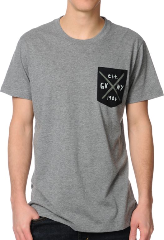 Glamour Kills Traditional Grey Pocket Tee Shirt