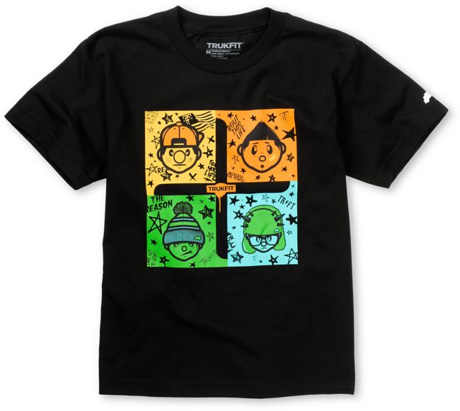 Trukfit Boys Connect Four Black Tee Shirt