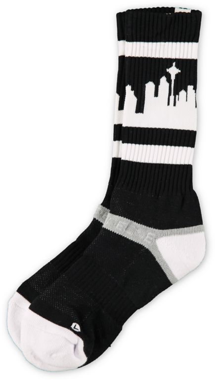 Strideline Classic SeaTown Black & White City Socks