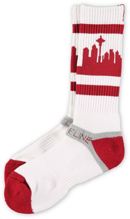 Strideline Classic SeaTown Maroon & Grey City Socks