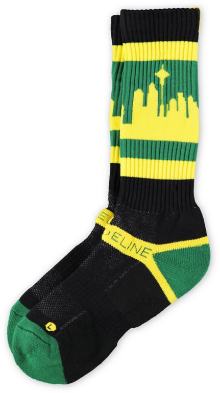 Strideline Classic City Green & Yellow Socks