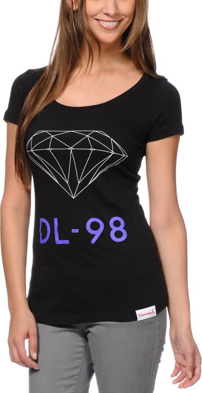 Diamond Supply Girls DL-98 Black Tee Shirt