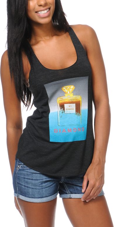 Diamond Supply Girls No. 1 Charcoal Tank Top