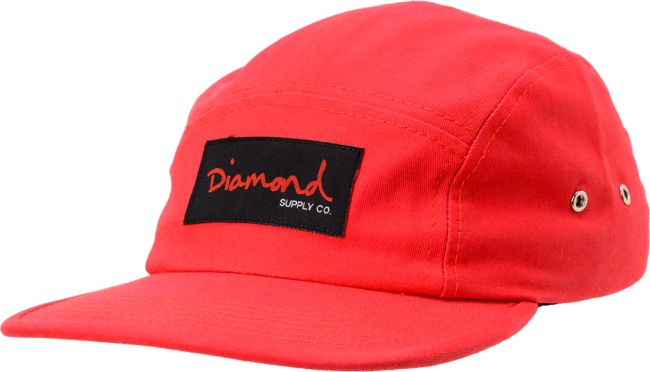 Diamond Supply OG Script Red 5 Panel Hat
