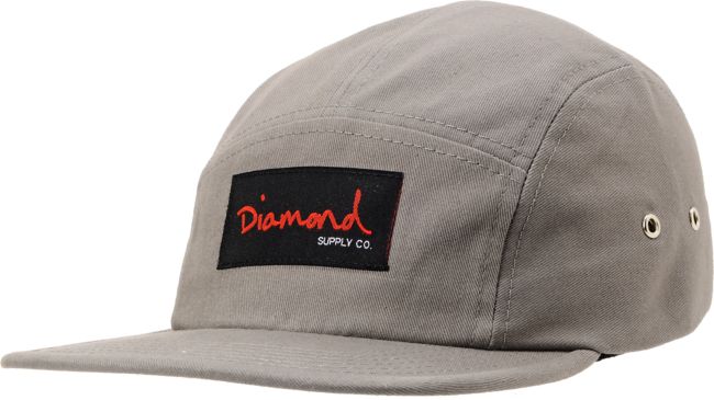 Diamond Supply OG Script Grey 5 Panel Hat