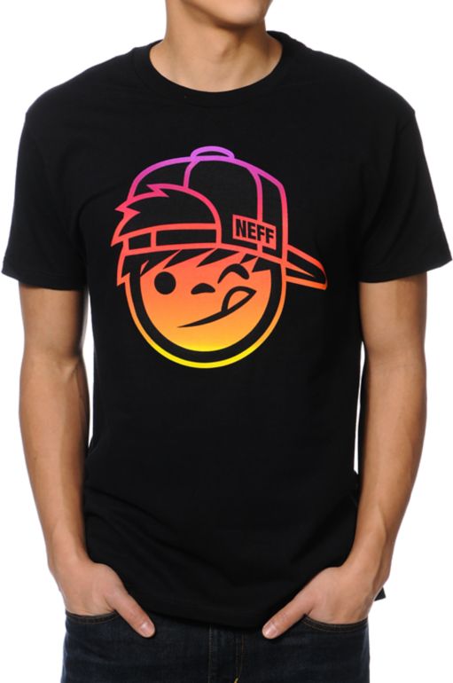Neff Gradient Black Tee Shirt