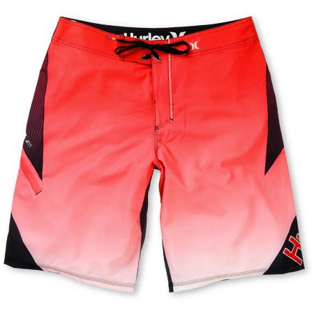 Hurley Plex Phantom Red & Black Striped 21 Board Shorts