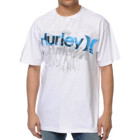 Hurley Sketched White Tee Shirt