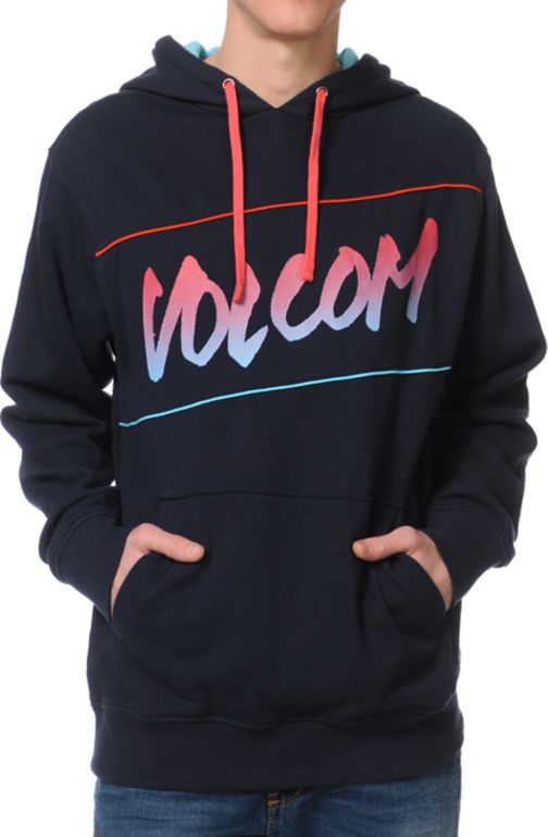 Volcom Mags Navy Blue Pullover Hoodie