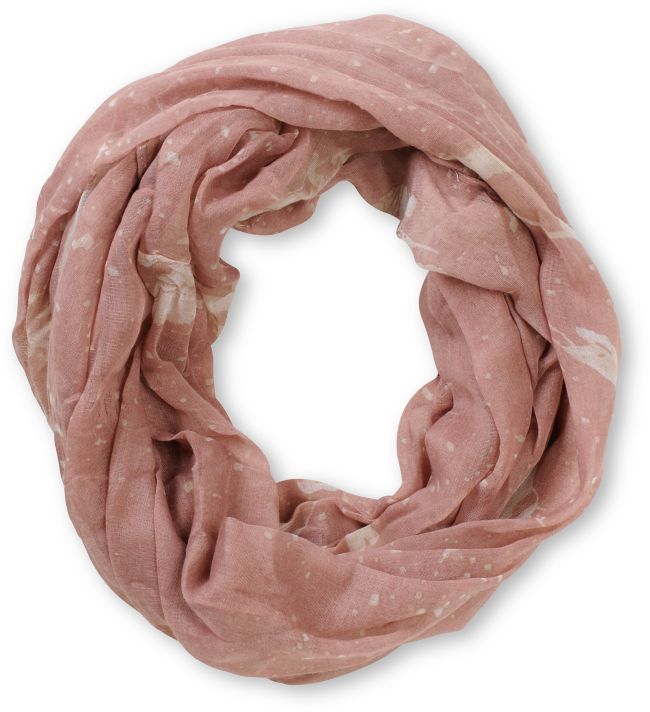 D&Y Splatter Print Pink Infinity Scarf