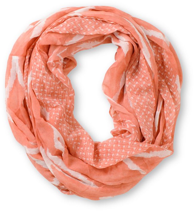 D&Y Chevron Stripe Rose Pink Infinity Scarf