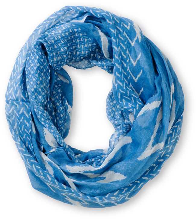 D&Y Chevron Stripe Blue Infinity Scarf