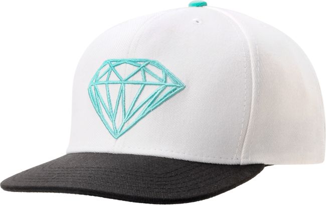 Diamond Supply Brilliant White & Black Snapback Hat
