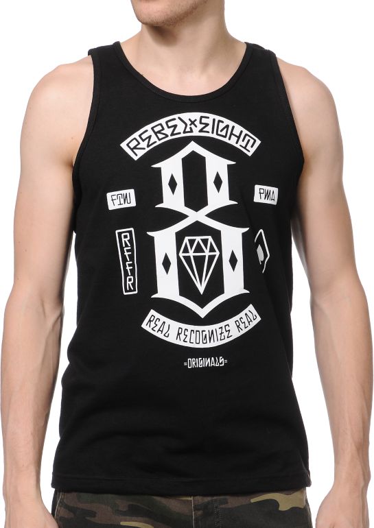 REBEL8 Originals Black Tank Top