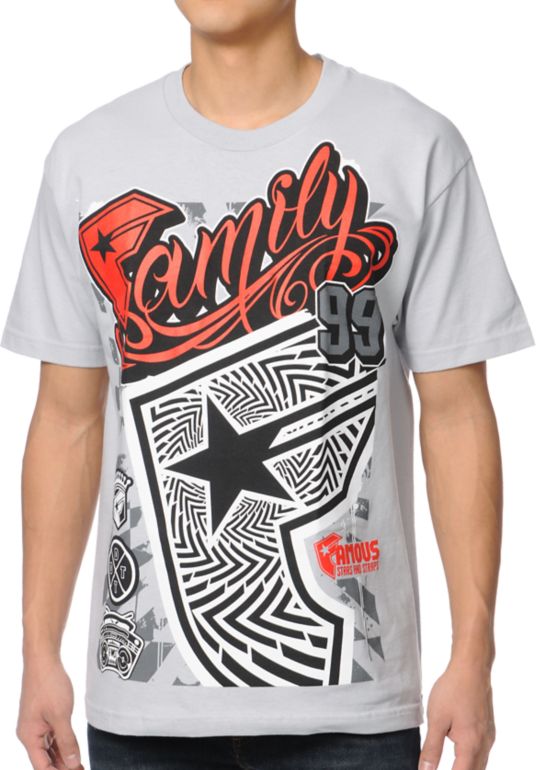 Famous Stars & Straps Daytona Grey Tee Shirt