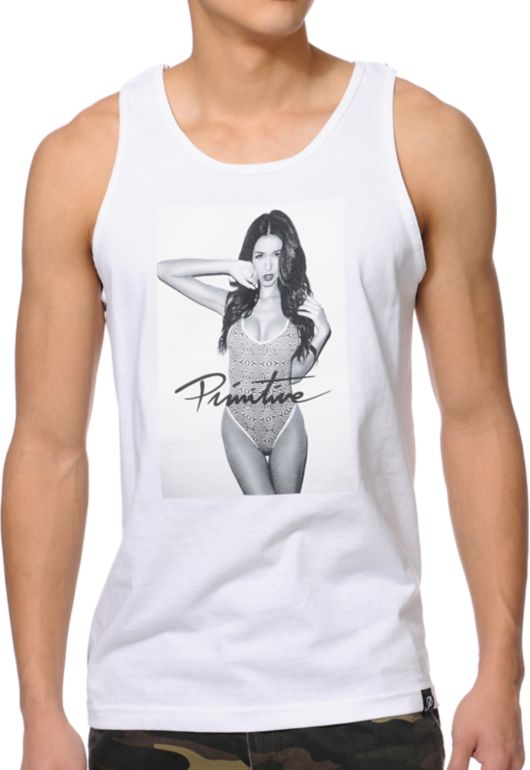 Primitive Ashley White Tank Top