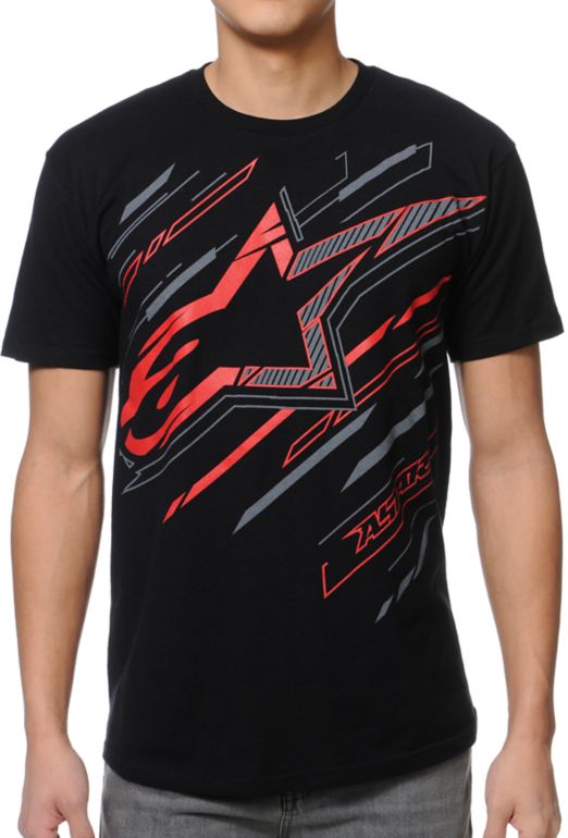 Alpinestars Gazer Black Tee Shirt