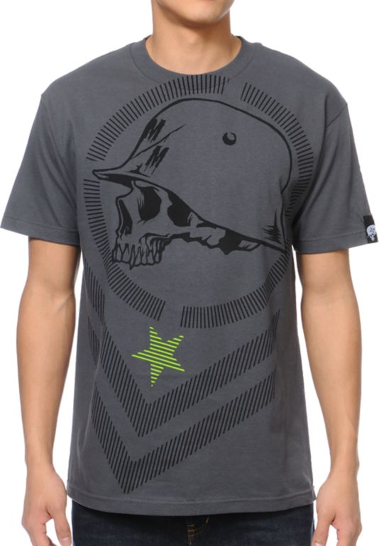 Metal Mulisha Bars Charcoal Tee Shirt