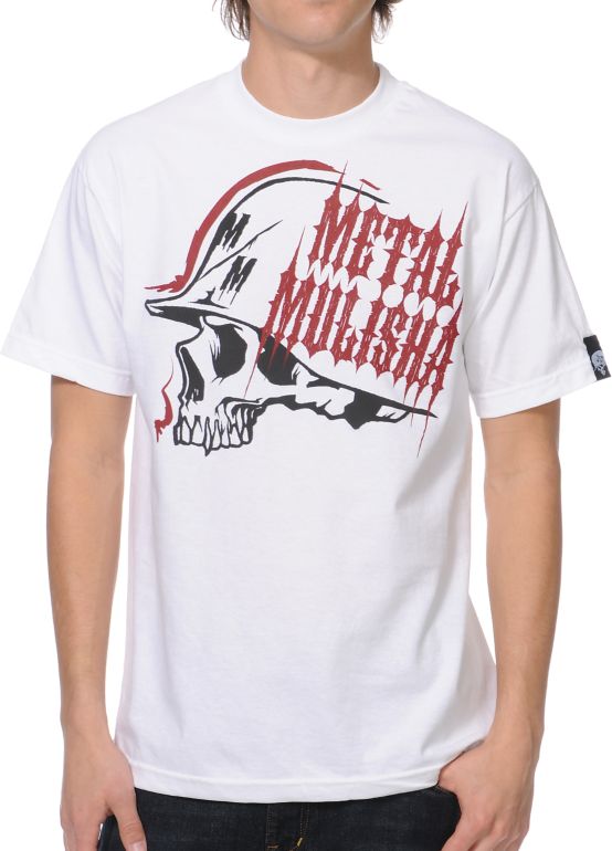 Metal Mulisha Track White Tee Shirt