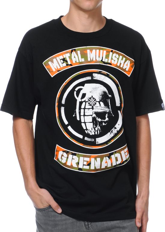 Metal Mulisha x Grenade Faceoff Black Tee Shirt