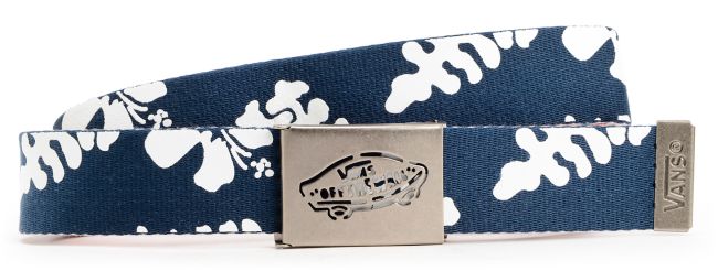 Vans Reverse Red Checkered & Navy Hawaiian Print Reversible Belt