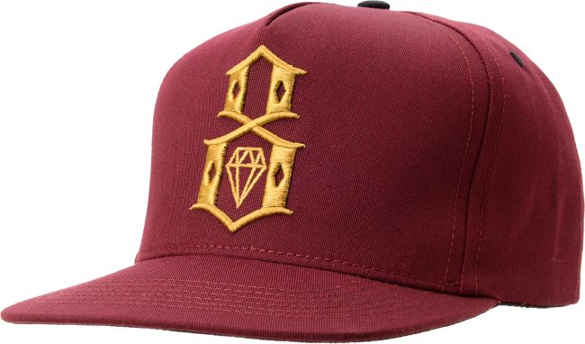 REBEL8 Logo Maroon & Gold Snapback Hat