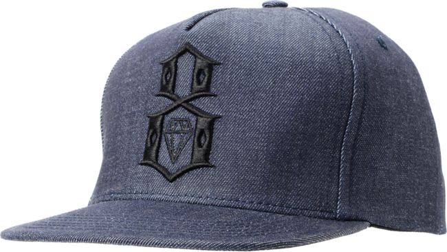 REBEL8 R8 Logo Raw Denim Snapback Hat