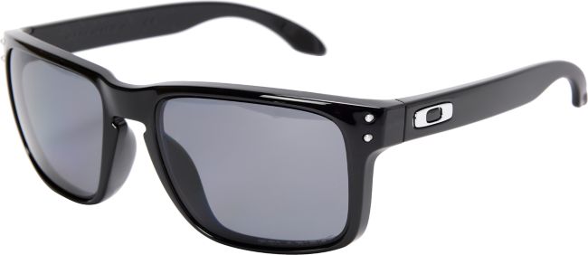 Oakley Holbrook Polished Black & Grey Polarized Sunglasses