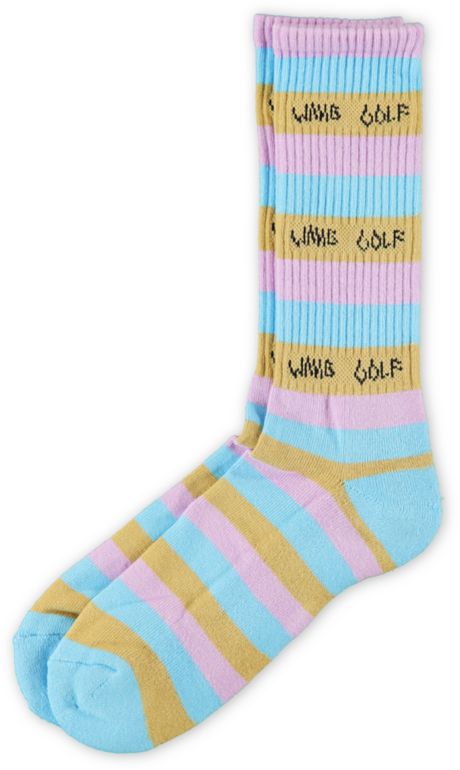 Odd Future Golf Wang Blue, Pink & Tan Crew Socks