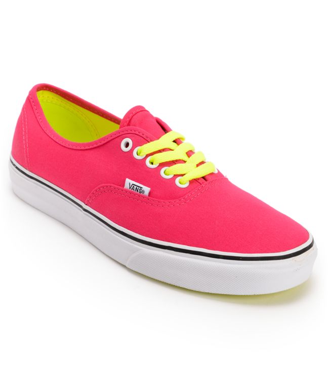 Vans Girls Authentic Virtual Pink Pop Lace Shoe