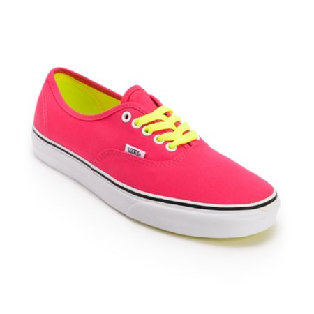 Vans Girls Authentic Virtual Pink Pop Lace Shoe