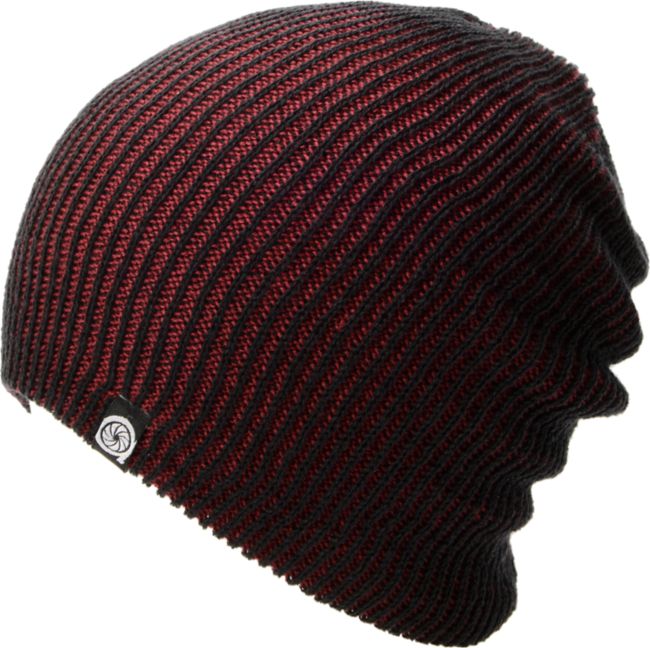 Aperture Avenue Maroon & Black Beanie