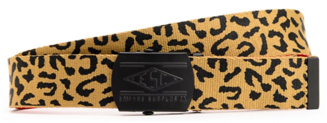 Empyre Changeable Red & Cheetah Print Reversible Web Belt
