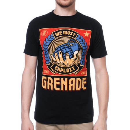 Grenade Exploit Poster Black Tee Shirt