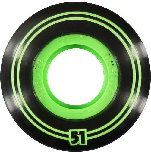 Form Dualite Black & Green 51mm Skateboard Wheels