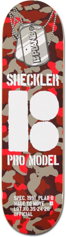 Plan B Sheckler Camo 8.25 Skateboard Deck