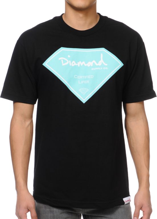 Diamond Supply Certified Lifer Black Tee Shirt