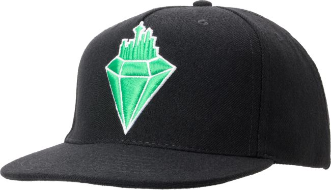 Casual Industrees Emerald City Black Snapback Hat