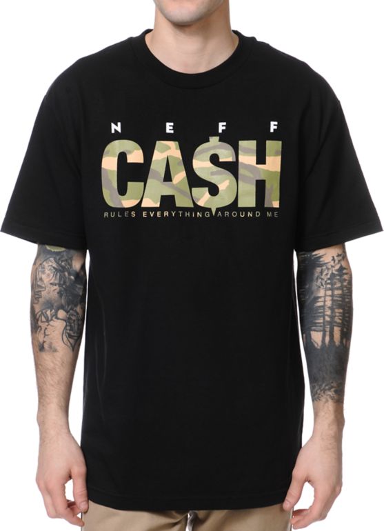 Neff Cash Black Tee Shirt