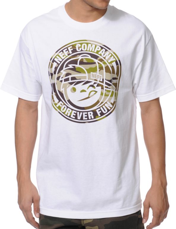 Neff Lockenni White Tee Shirt