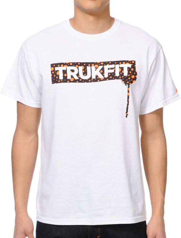 Trukfit Drip Dots White Tee Shirt