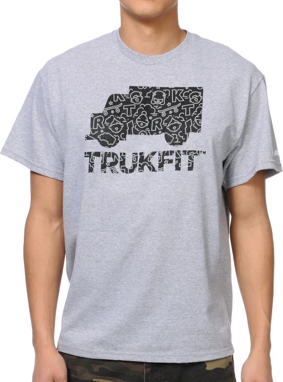 Trukfit Radiant Fill Heather Grey Tee Shirt