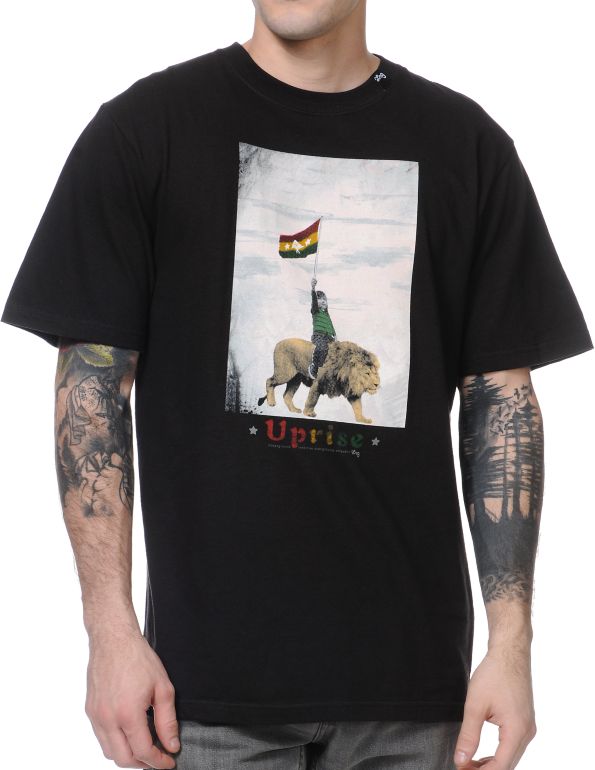 LRG Son Of The Lion Black Tee Shirt