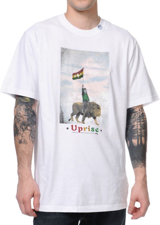 LRG Son Of The Lion White Tee Shirt