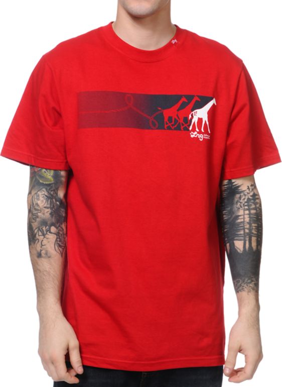 LRG Ahead Of The Pack Red Tee Shirt