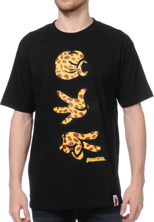 Booger Kids Rock, Paper, Cut Jeffrey Black & Cheetah Tee Shirt