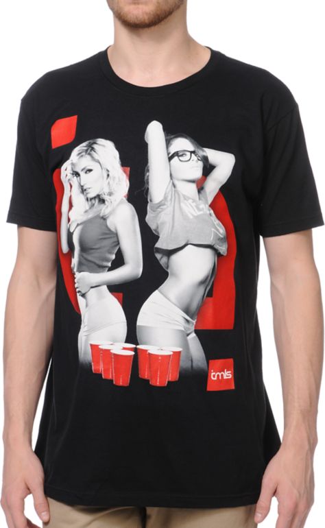 TMLS Red Cups Black Tee Shirt